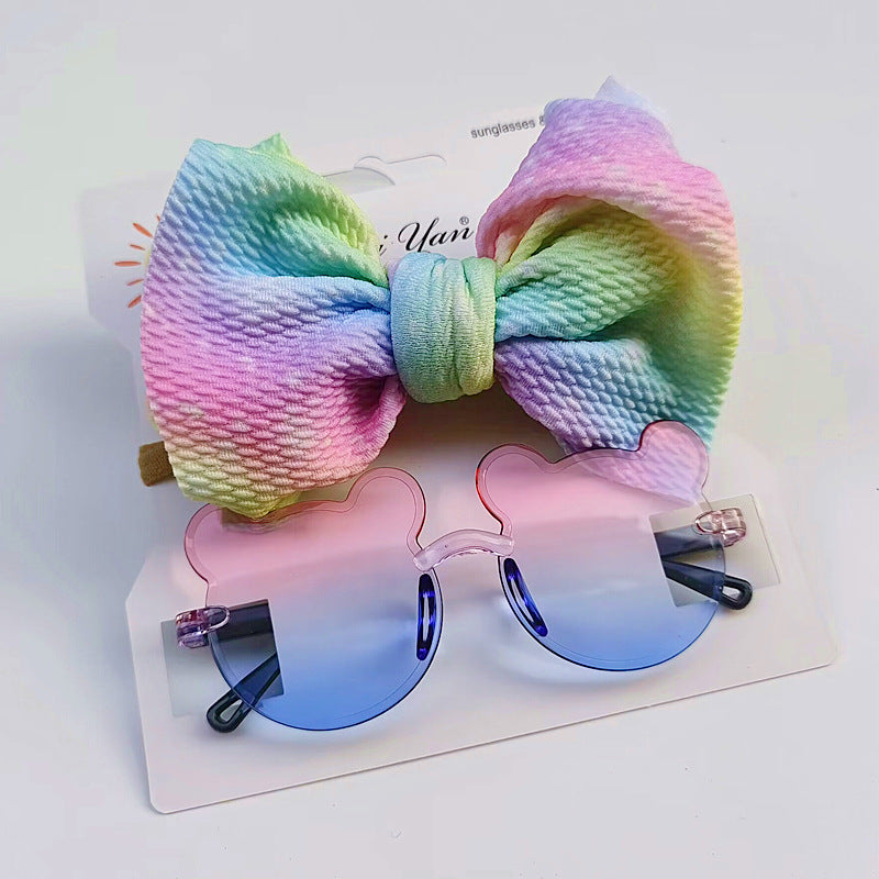 Kids Sunglasses And Fruit-Print Hairband Set