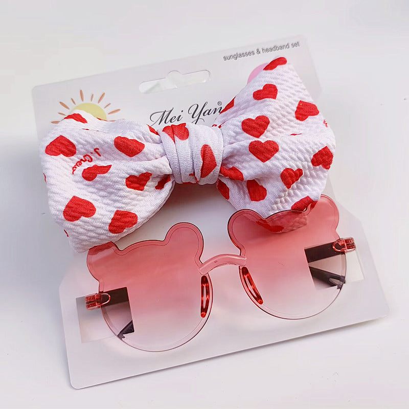 Kids Sunglasses And Fruit-Print Hairband Set