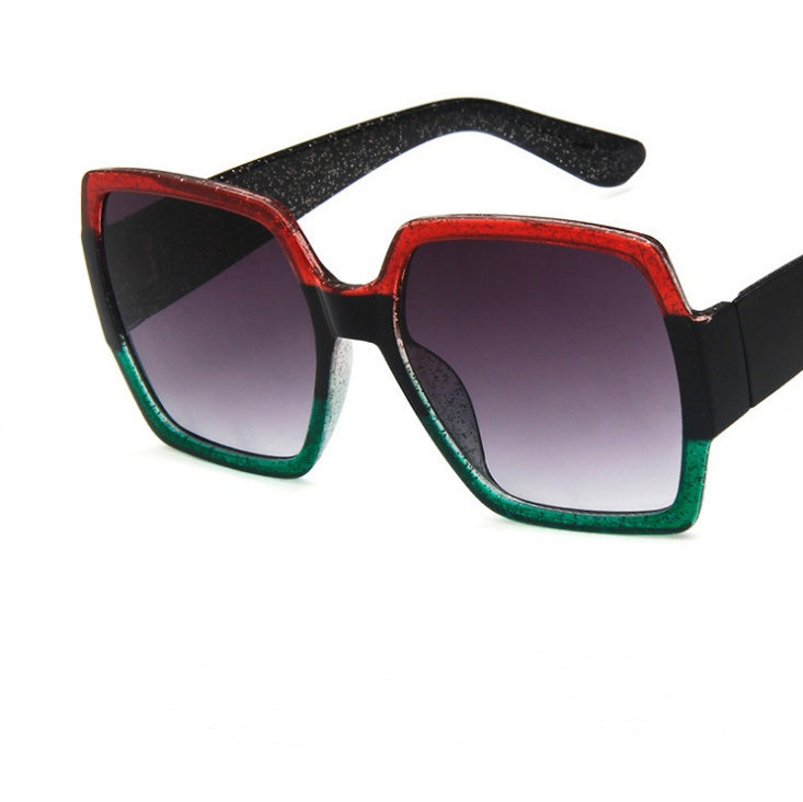 Colourful glitter retro sunglasses