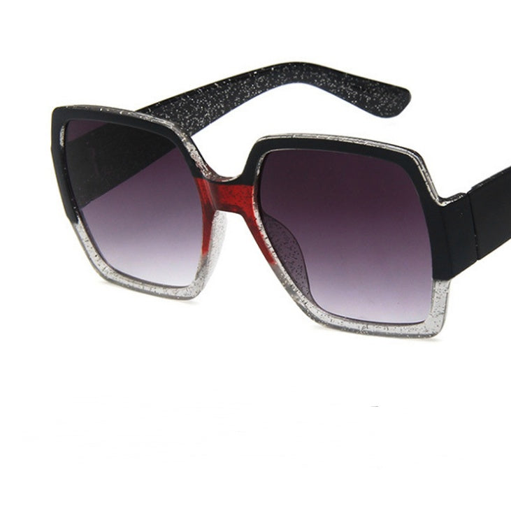 Colourful glitter retro sunglasses