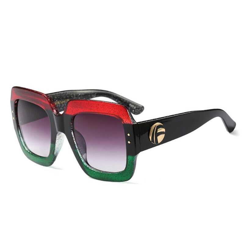 Colourful glitter retro sunglasses