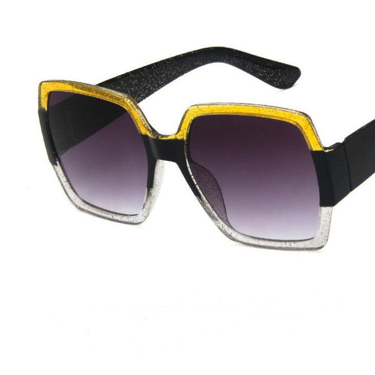 Colourful glitter retro sunglasses