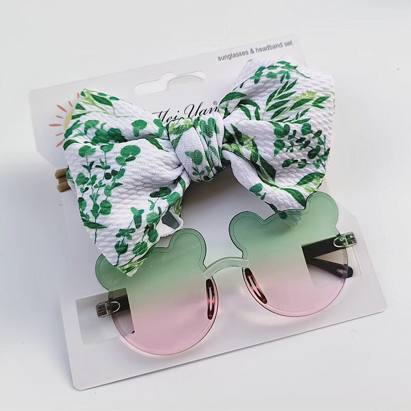 Kids Sunglasses And Fruit-Print Hairband Set