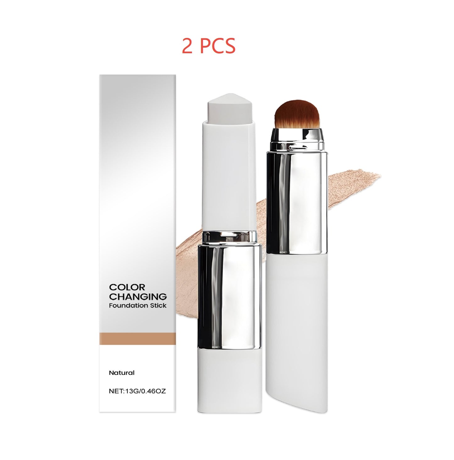 2-in-1 Color-Changing Foundation Stick Clear And Non-stuck Powder Daily External Foundation