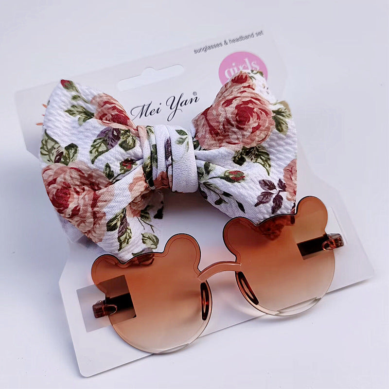 Kids Sunglasses And Fruit-Print Hairband Set